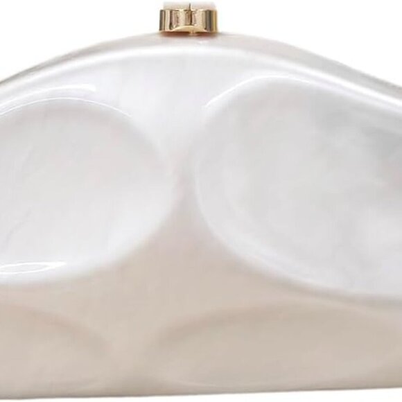 Handbags - Chic Acrylic Evening Purse - Multi-Functional Handbag for Special Occasions